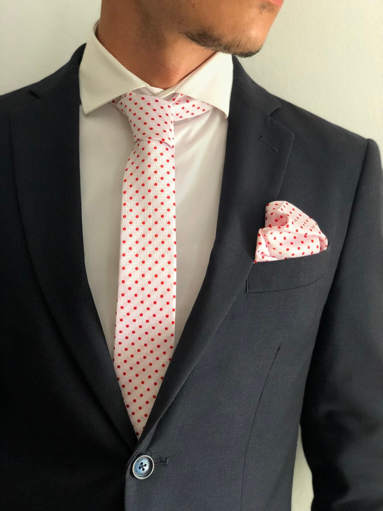 Estrecho delicado sentido Conjunto de corbata y pañuelo lunares - Ancla Y Romero
